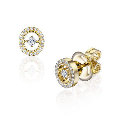 E01-TC-000-2 Серьги (585) (2 Бр Кр-57 0,118Ct 3/5А ,40 Бр Кр-57 0,160Ct 3/5А) ШК: 2000000044514