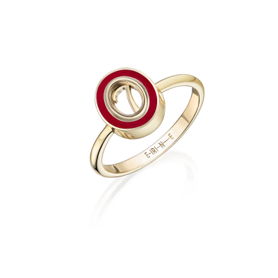 R10-TC-014-2 Кольцо (585) (2 Сапфировое стекло - 0,550Ct ,1 Эмаль - 0,250Ct) ШК: 2000000008639